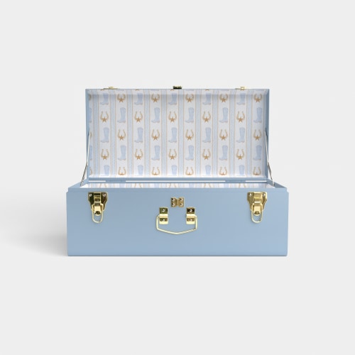 Petite Classic Trunk - Light Blue - Rodeo's Roundup / Embroidery