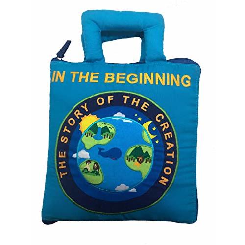Pockets of Learning in The Beginning Quiet Book Explore The Story of Creation | Fabric Activity Busy Book for Toddlers and Children | Educational and Engaging Bible Church Book