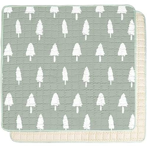 Baby Play Mat, 50x50 Playpen Mat with Super Soft Touch, Activity Mat with Upgraded Anti-Slip Bottom, Machine Washable Crawling Mat for Floor & Picnic (Trees)
