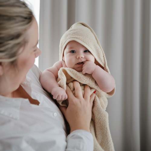 Organic Cotton Baby Hooded Towel – Simple Steps Market
