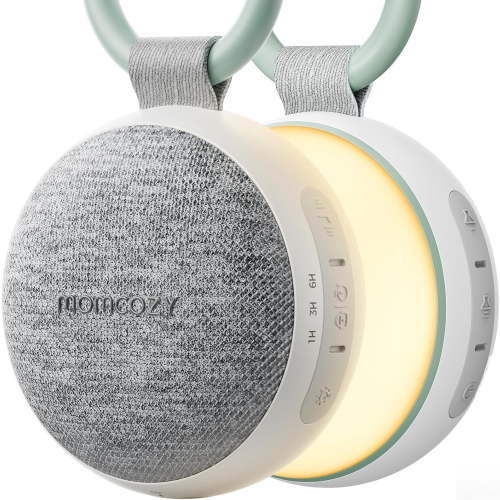 Portable Sound Machine with Night Light, White Noise Sound Machine for Baby, 20 Soothing Sounds, Sound Therapy, Long-Lasting Power, Timer, Clips on Stroller, Baby Shower Gifts