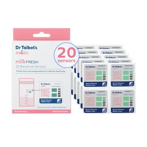 Dr. Talbot's Mom MilkFresh Breastmilk Freshness Sensors - Pairs with App to Monitor Time and Temperature - 20 Count