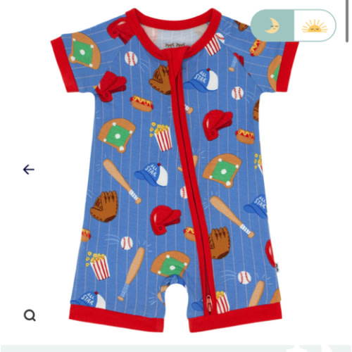 Blue All Stars Shorty Zippy - Little Sleepies