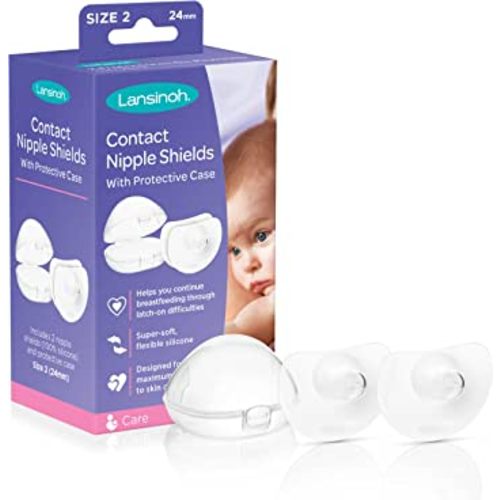 Lansinoh Nipple Shield for Breastfeeding, 2ct 24 Milimeter