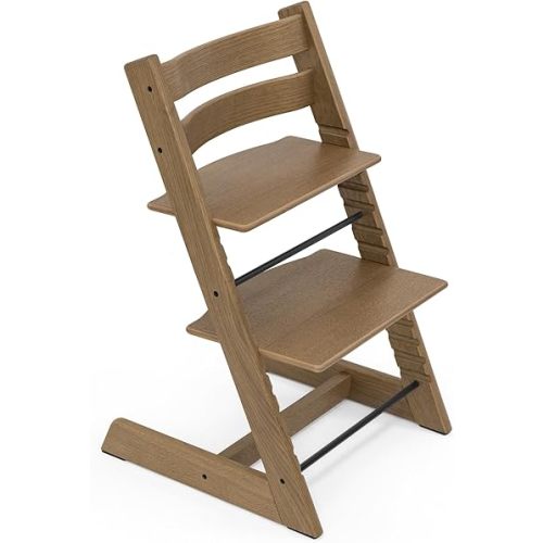 Tripp Trapp Chair from Stokke, Oak Brown - Adjustable, Convertible Chair for Toddlers, Children & Adults - Comfortable & Ergonomic - Made with Oak Wood