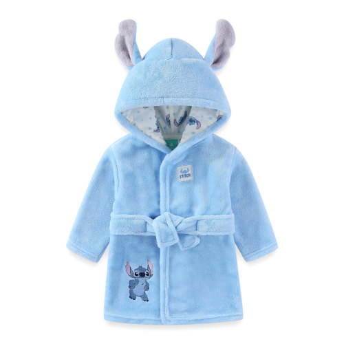Disney Baby Lilo & Stitch Terry Hooded Towel Bathrobe with Ears, One Size
