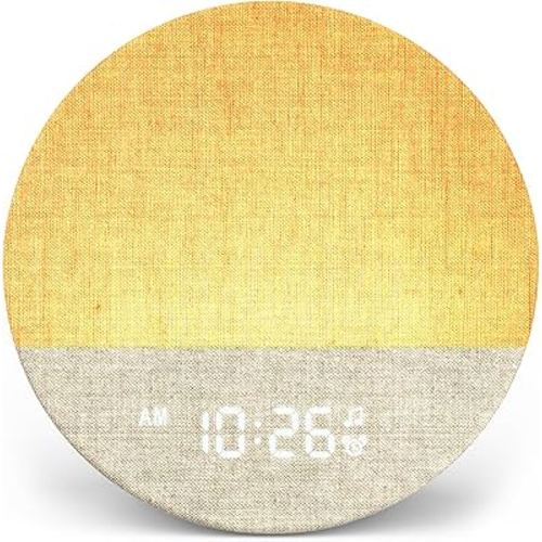 Dreamegg Sunrise 1 -Sound Machine Sunrise Alarm Clock for Sleep, 29 Soothing Sounds, Customizable Sleep Routine, White Noise Sound Machine, Dimmable Night Light, Snooze, Wake Up Light for Adults, Kids