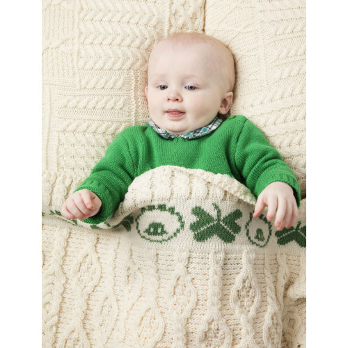 Merino Sheep & Shamrock Baby Throw
