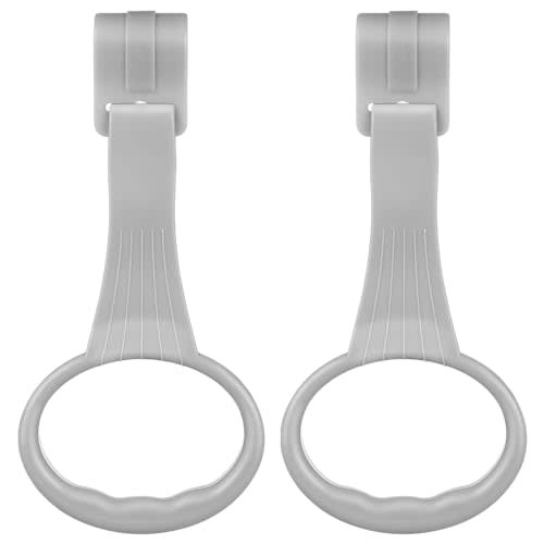 SAFIGLE Portable Baby Pull up Rings：Pull up Rings for Playpen Grey Baby Walking Exercise Assistant Tools - Infant Standing Training Tool for 1-3 Years Old