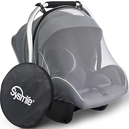 Stroller Mosquito Net for Car Seats 2021 Newest – Baby Mosquito Net Mesh Stroller Net with Zipper Opening Design- Universal Fit and Quick Install, Premium Quality: Tear Resistant & Durable - Gray