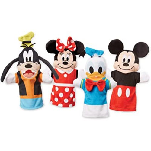 Melissa & Doug Disney Mickey Mouse & Friends Soft & Cuddly Hand Puppets, 9.5 x 2.1 x 14.25 inches, Multi