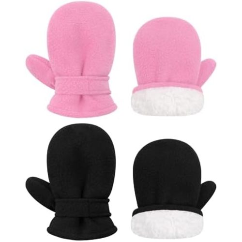 Sarfel Baby Mittens Toddler Gloves Kids Winter Gloves Baby Girl Boy Winter Mittens Infant Mittens 2 Pair Pack