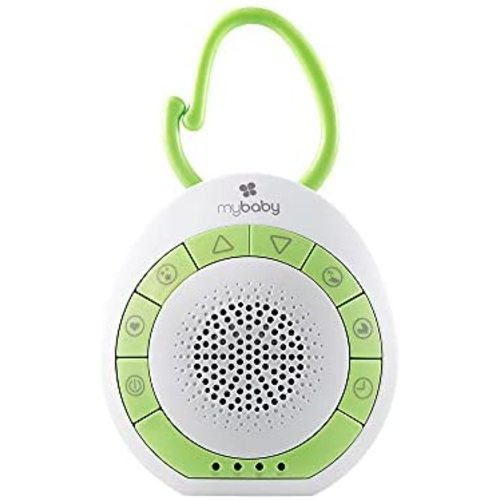 MyBaby SoundSpa On-The-Go-Portable White Noise Machine, 4 Soothing Sounds with 15, 30, and 45-Minute Auto Shutoff, Integrated Clip for Easy Transport, Giftable, Small and Lightweight, by HoMedics