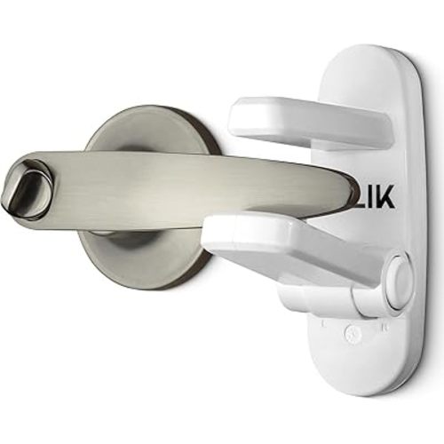 Jolik Improved Childproof Door Lever Lock(4 Pack) & Handles Premium Bonding Adhesive - door handle child proof