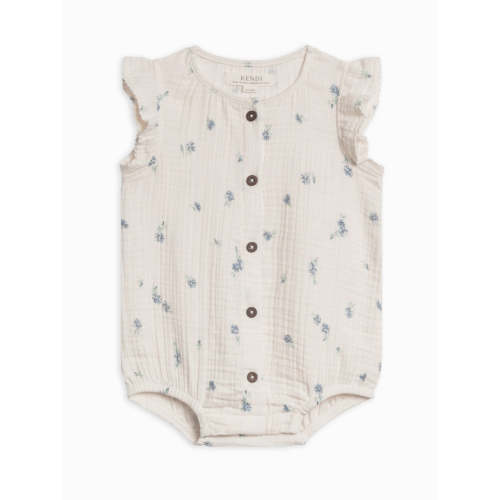 Coco Muslin Button Front Bubble Romper