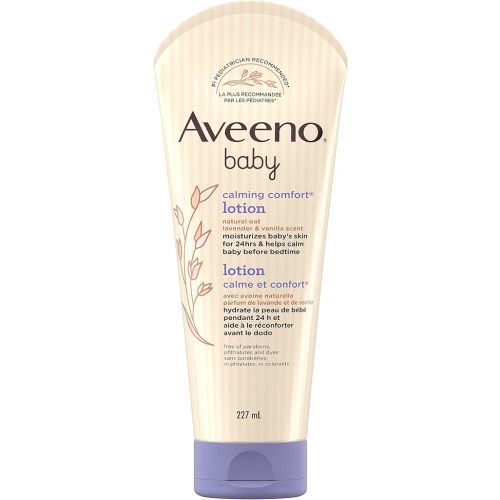 Aveeno Baby Calming Comfort Lotion, Lavender and Vanilla Scents, Hypoallergenic and Paraben Free Moisturizer, 227 mL