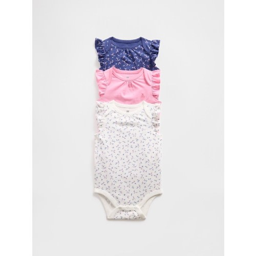 Baby First Favorites Organic Cotton Ruffle Bodysuit (3-Pack)