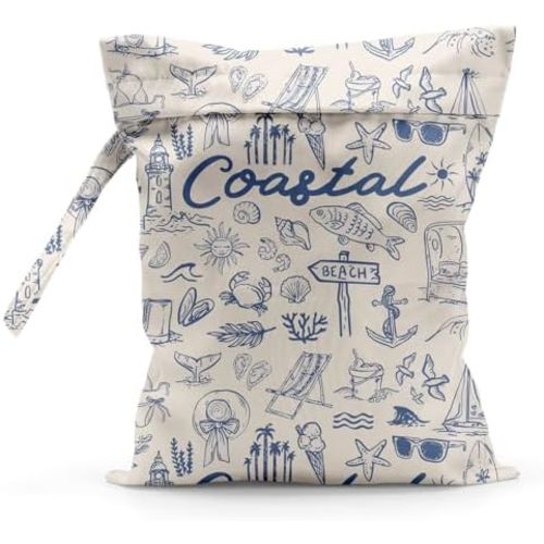 Waterproof Cloth Diaper Wet Dry Bag Reusable Travel Beach Pool Daycare Soiled Toddler Items Yoga Gym Bag for Swimsuits Wet Clothes Bags - Coastal Home