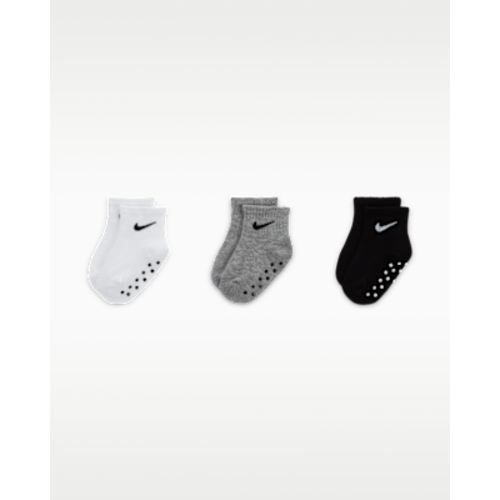 Nike Baby Core Swoosh Gripper Socks (3 Pairs). Nike.com