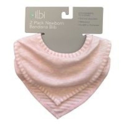 Bilbi Newborn Bandana Bib - Melange Pink - 2 Pack
