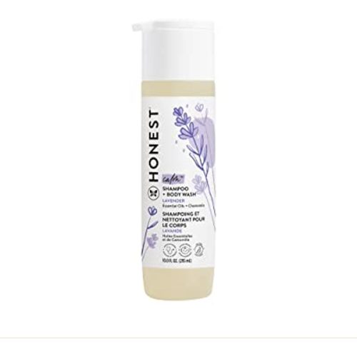 The Honest Company 2-in-1 Cleansing Shampoo + Body Wash | Gentle for Baby | Naturally Derived, Tear-free, Hypoallergenic | Lavender Calm, 10 fl oz