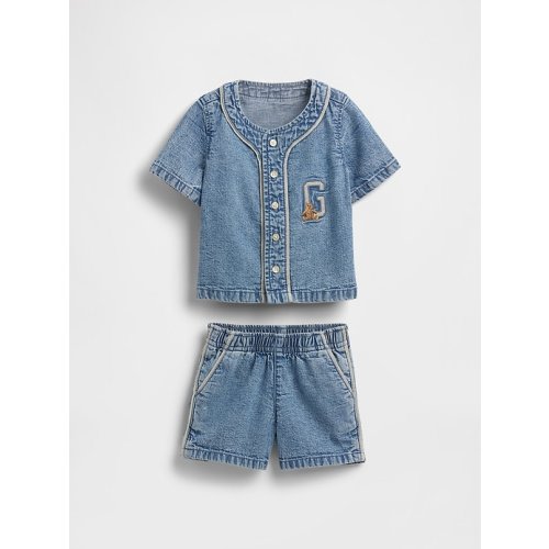 Baby Denim Jersey Outfit Set | Gap