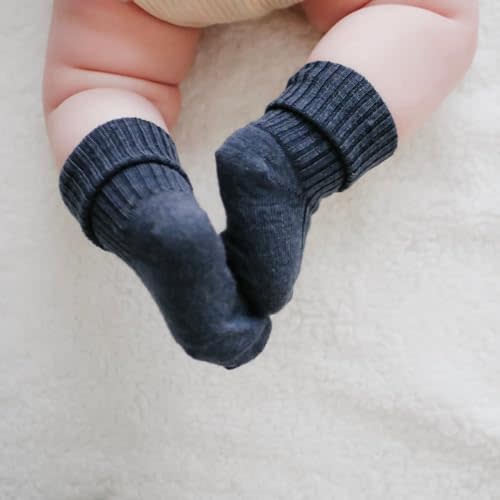 Woolino Wool Baby Socks, Washable Merino Wool Infant Toddler Kids Socks, Newborn to 8 Years (Pack of 3)