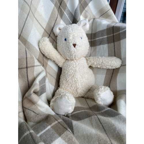 Organic Cotton Teddy Bear - Baby Gift for a girl or boy - Organic Cotton Sherpa Bear, Eco Friendly, Sustainably Made.