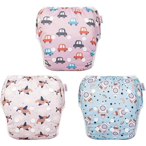 ALVABABY 3 Pack Swim Diapers Baby