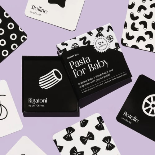 Pasta for Baby High-Contrast Art Cards – Chunky Deli