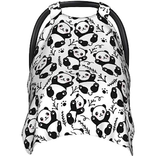 Panda Car Seat Cover in Winter Summer, Nursing Cover for Mom, Panda Stuff for Baby Boys Girls Infant Newborn