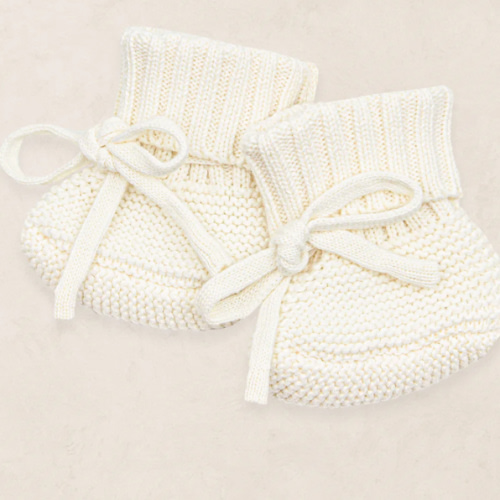 Knit Booties - Ivory