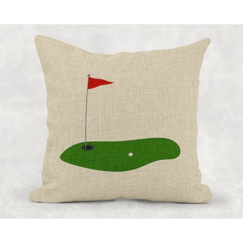 Golf Pillow with Insert - Putting Green
