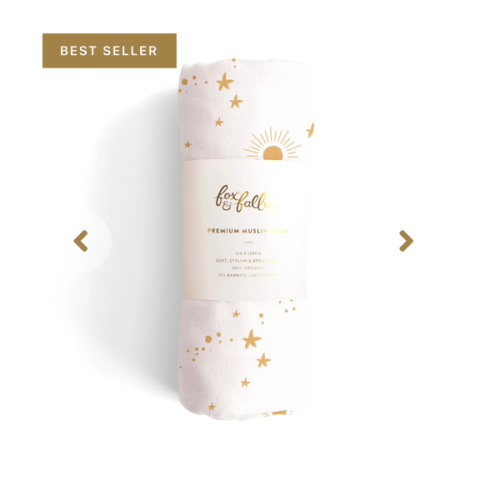 Constellation Organic Muslin Wrap Swaddle