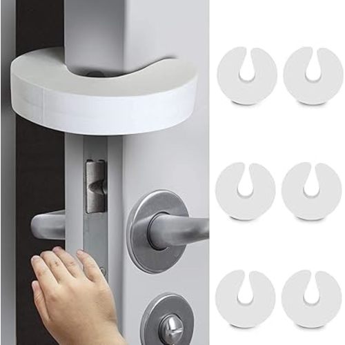 Door Pinch Guard (6 Pack) Baby Door Slam Stopper, Soft Foam Door Stopper. Prevents Finger Pinch Injuries, Slamming Doors, and Child or Pet from Getting Locked in Room