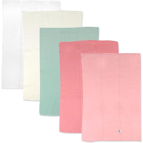 Tri-fold Knit Burp Cloths Soft Absorbent 100% Organic Cotton for Baby Boys, Girls