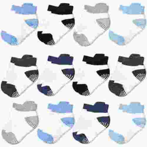 Non-Slip Baby Socks Infant Girls Boys Ankle Anti Slip Socks With Grips For 0-12 Month Toddler 1-5 Years Kids