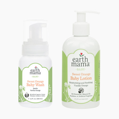 Earth Mama Baby Bath Bundle - Sweet Orange