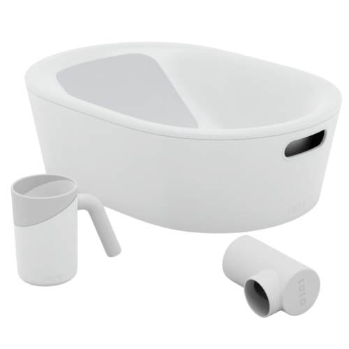 Lalo Bathtime Starter Kit - Tub & Accessories - Coconut