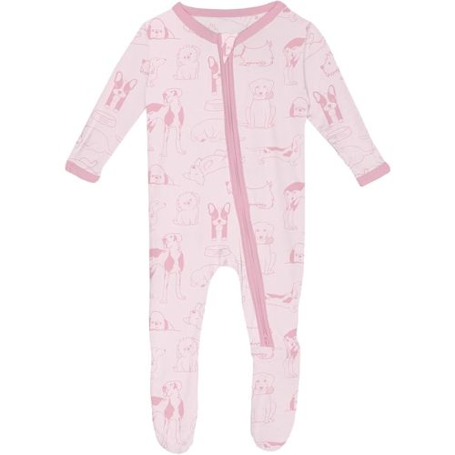 KicKee Baby & Toddler Zipper Footie – Ultra-Soft Viscose from Bamboo Pajamas with Flip Paws & Grips