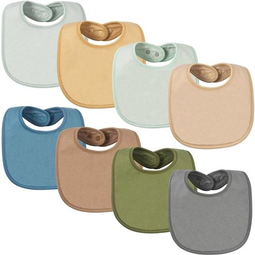 Tiny Twinkle Baby Feeding Bibs 8 Pack - Waterproof and Absorbent Infant Drool and Feeding Baby Bibs - Spring Boy Set 8-pack