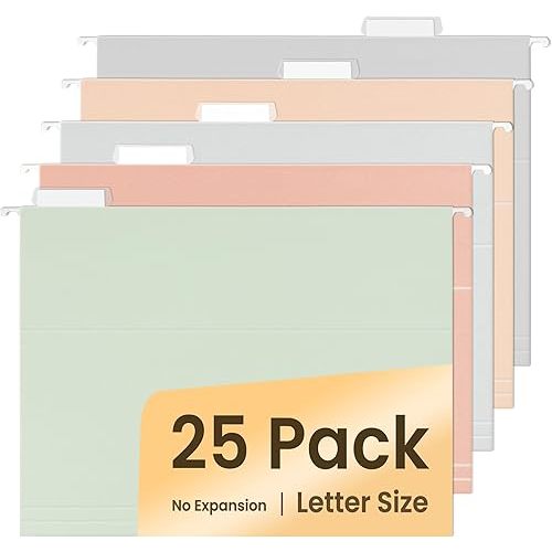 SUNEE 25 Count Hanging File Folders