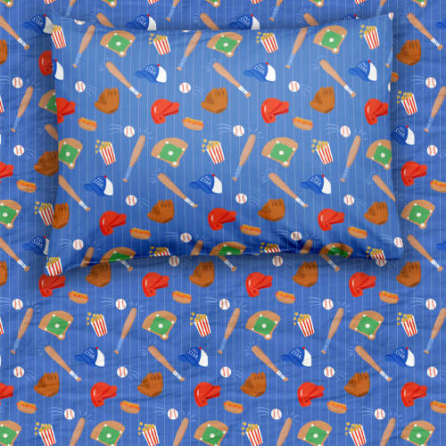 Blue All Stars Twin Sheet Set - Little Sleepies