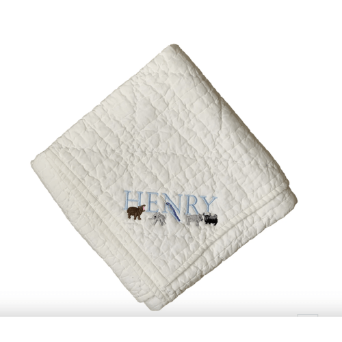 Animal Letter Baby Blanket