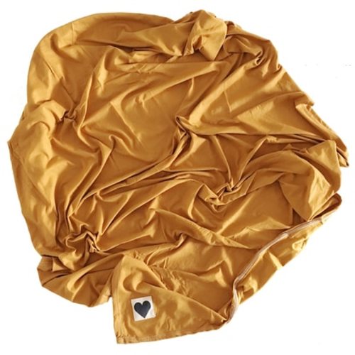 Jersey Stretch Swaddle, Golden Mustard