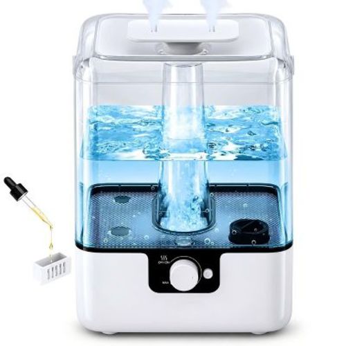 YZY6001 6L Cool Mist Humidifier for Bedroom & Large Room, Quiet Ultrasonic Humidifier, Up to 50H Runtime, White