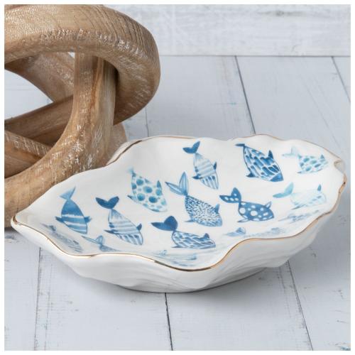 Fish On Oyster Shell Jewelry Dish