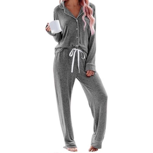 JEYONG Women's Pajama Set – Long Sleeve Button Down Postpartum Lounge Sets – Soft Loungewear Sleepwear Set Cozy PJs for Women