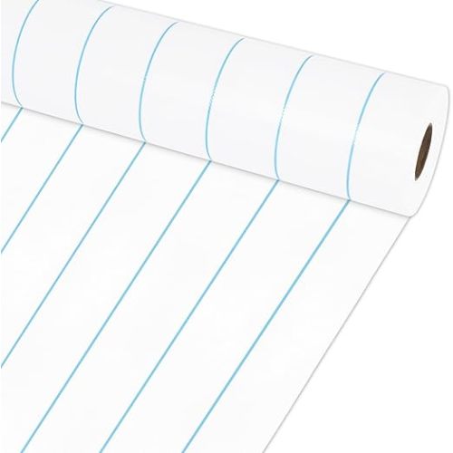 Lined Board Roll Reusable Waterproof Erasable Bulletin Board Wrinkle Resistant Poster Non-Woven Fabric Bulletin Board Roll for Classroom Decor Wrap Crafts 15.55" x20ft