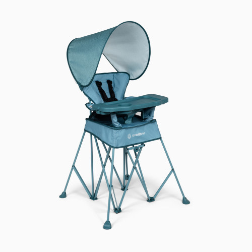 Baby Delight Go With Me Uplift Deluxe Portable High Chair With Canopy - Blue Wave